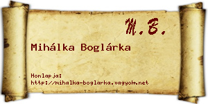 Mihálka Boglárka névjegykártya