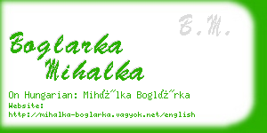 boglarka mihalka business card